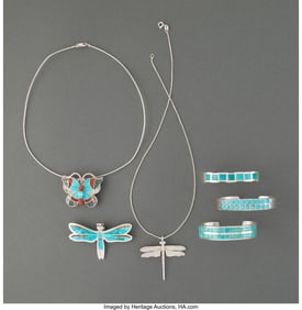 70043: Six Southwest Jewelry Items  c. 2000  including