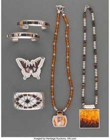 70060: Five Southwest Jewelry Items  c. 1980 - 2020  in