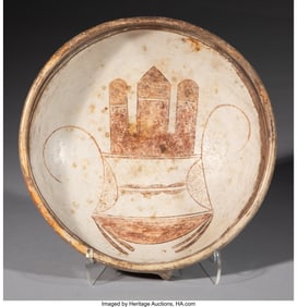 70071: A Polacca Polychrome Bowl  c. 1870  clay, paint