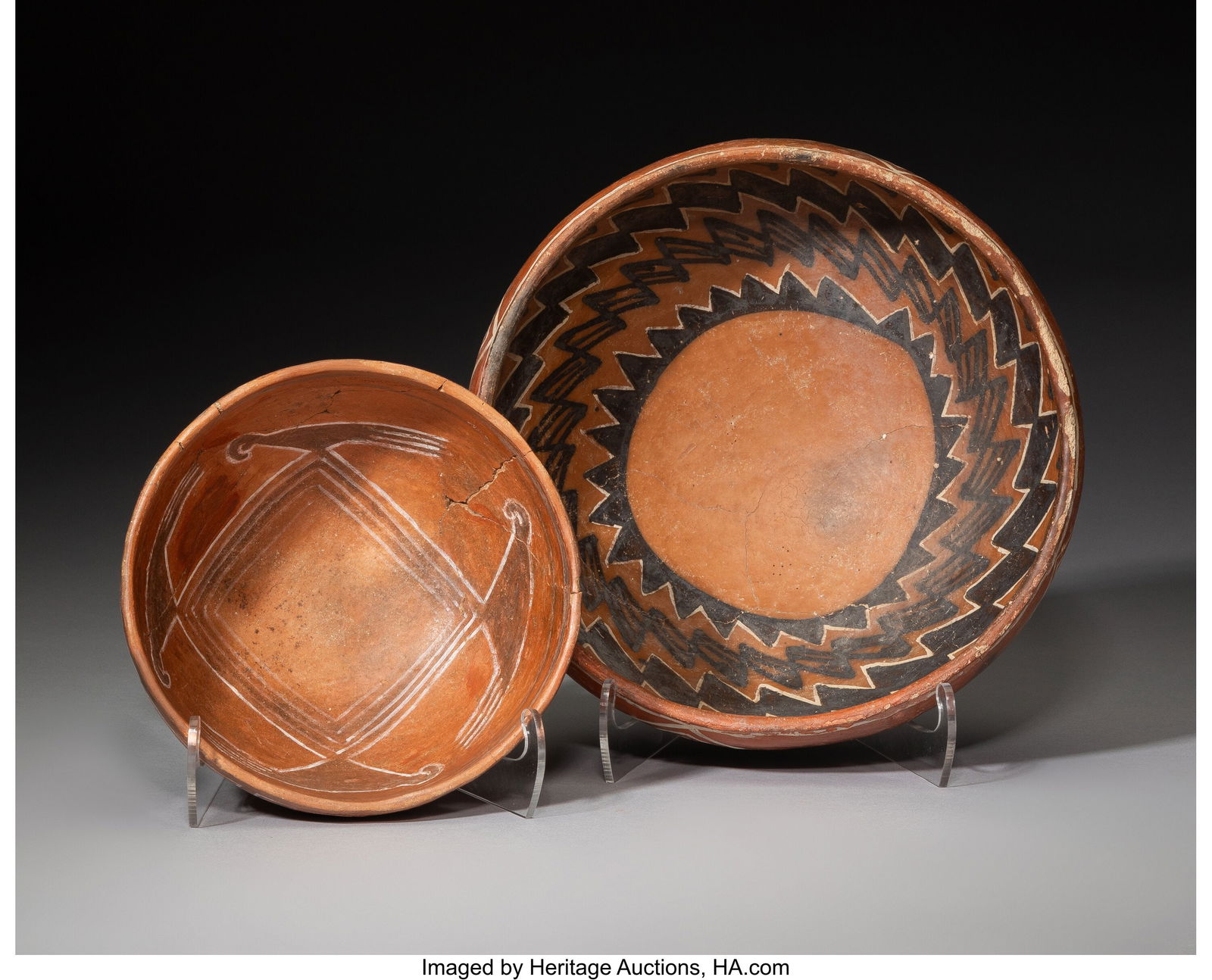 Two Pinedale Polychrome Bowls  c. 1100 - 1250 AD (1 of 3)