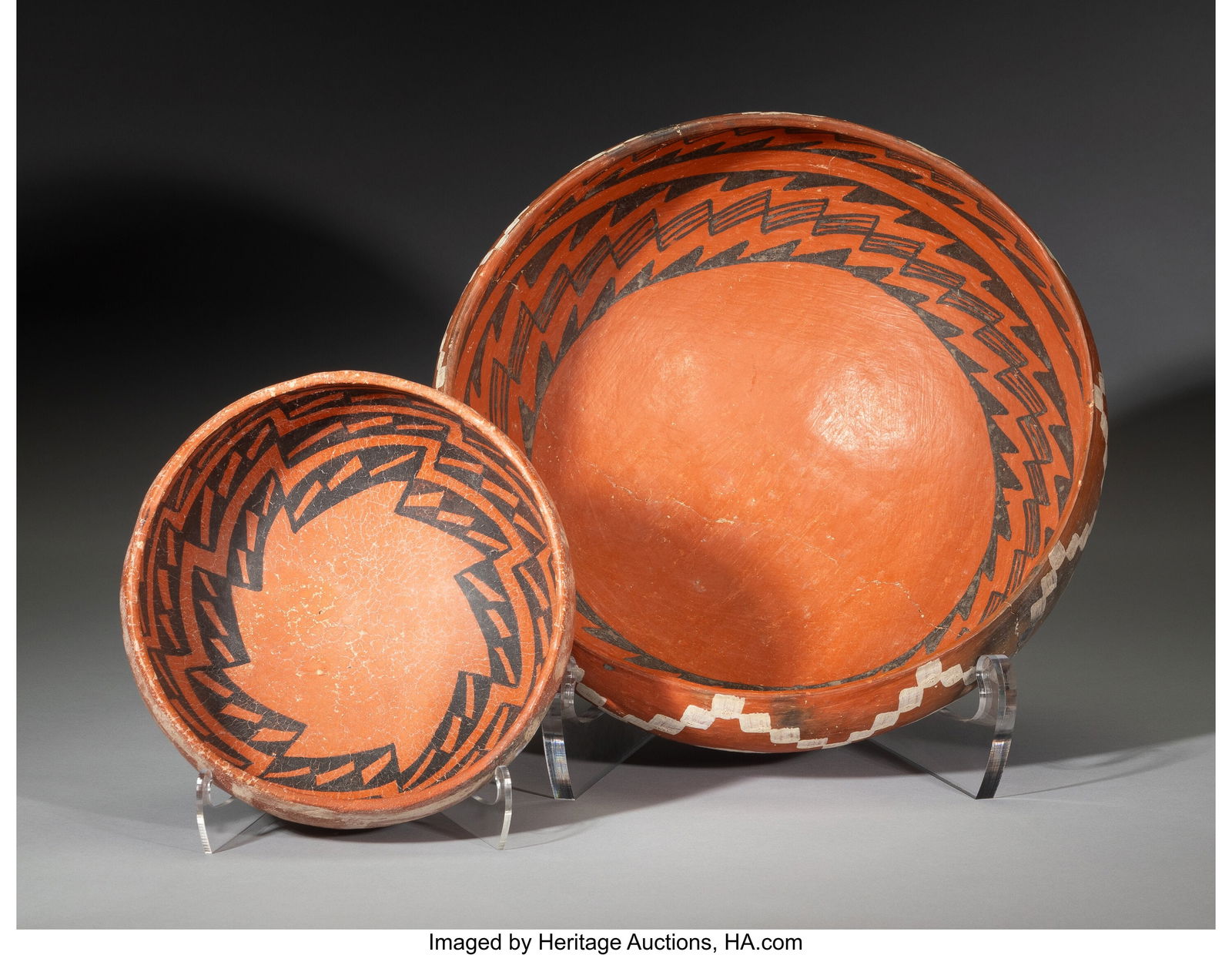 Two St. John's Polychrome Bowls  c. 1175 - 1300 (1 of 3)