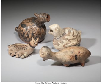 70098: Four Southwest Pottery Items  c. 1890 - 1910  in