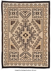 70101: A Navajo Regional Rug  Two Grey Hills  c. 1930