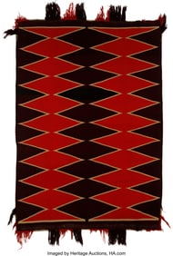 70112: A Navajo Germantown Weaving  c. 1890  commercial