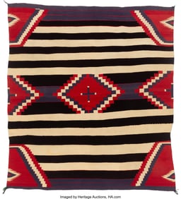 70114: A Navajo Germantown Weaving  c. 1890  commercial