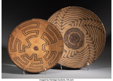 70132: Two Southwest Coiled Bowls  c. 1920  including A