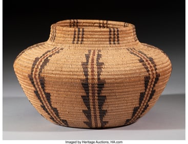 70139: A Kawaiisu Polychrome Coiled Jar  c. 1920  willo