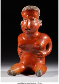 70192: A Nayarit Seated Female Figure  West Mexico, c.