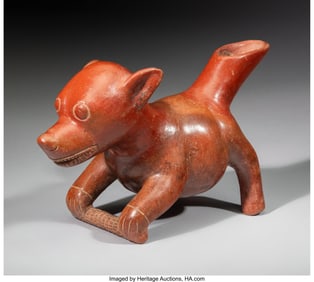 70193: A Colima Dog with Corncob  West Mexico, c. 250 B