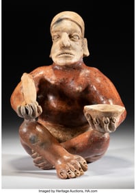 70195: An Jalisco Seated Figure  West Mexico, c. 250 BC