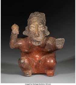 70196: A Crouching Jalisco Figure  West Mexico, c. 250
