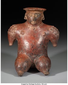 70197: A Colima Seated Figure  West Mexico, c. 250 BC -