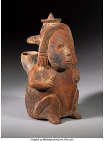 70198: A Colima Seated Figure  West Mexico, c. 250 BC -