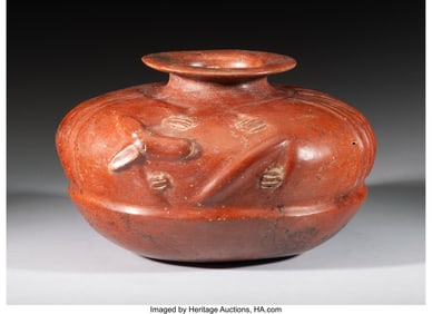 70203: A Colima Olla with Curling Armadillos  West Mexi