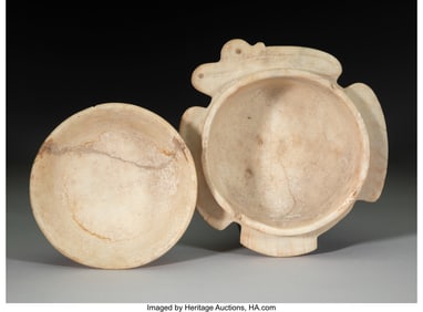 70220: Two Veracruz Alabaster Bowls  Gulf Coast, Mexico