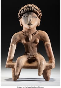70221: A Veracruz Bench Figure  Gulf Coast, Mexico, c.