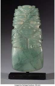 70240: A Jade Axe-God Celt Pendant  Greater Nicoya, Cos