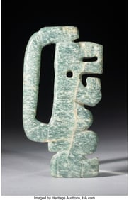 70242: A Costa Rica Jade Feline Pendant  Costa Rica, c.