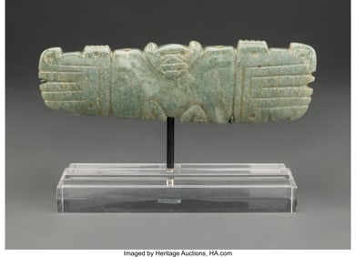 70249: A Costa Rica Double-Headed Alligator Jade Pendan