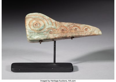 70251: A Maya Breast Ornament in Form of A Bird Head  M