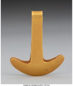 70262: A Pair of Gold Tweezers  Probably Quimbaya, Colo