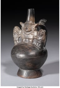 70281: A Sican-Lambayeque Blackware Vessel  Peru, c. 80
