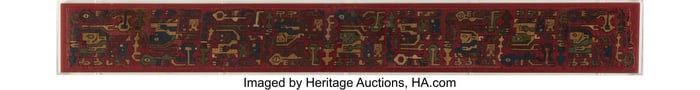 70282: A Nazca / Huari Slit-Tapestry Border of a Mantle