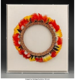 70285: An Aguarana Feather Headdress  Upper Marañón R