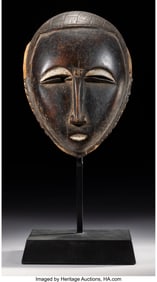 70298: A Baule or Yaure Mask  Cote d'Ivoire, c. late 19