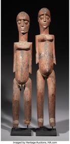 70312: A Lobi Pair  Burkina Faso, c. 20th century  Carv