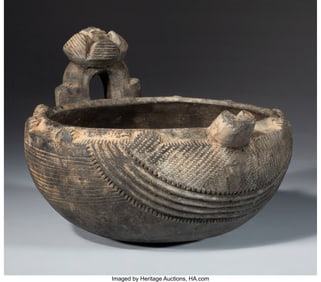 70313: A Nsei Ritual Bowl  Cameroon, c. 19th to early 2