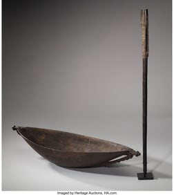 70317: A Large Feast Bowl and a Betel Nut Staff  Bowl: