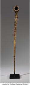 70320: A Toba Batak Brass Opium Pipe  North Sumatra, In