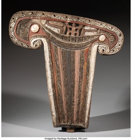 70322: A Large Massim Canoe Splashboard (Lagim)  Trobri