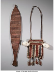 70323: An Aboriginal Spear Thrower and a Papuan Pendant
