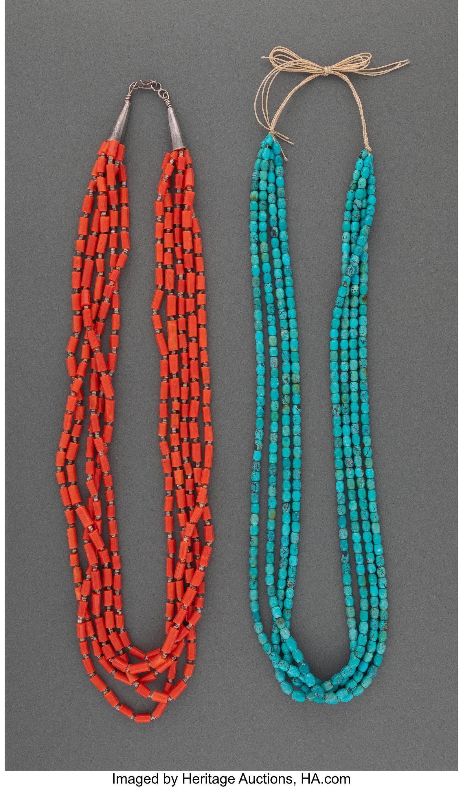 Two Southwest Style Necklaces   Lengths: 14 inch (1 of 1)