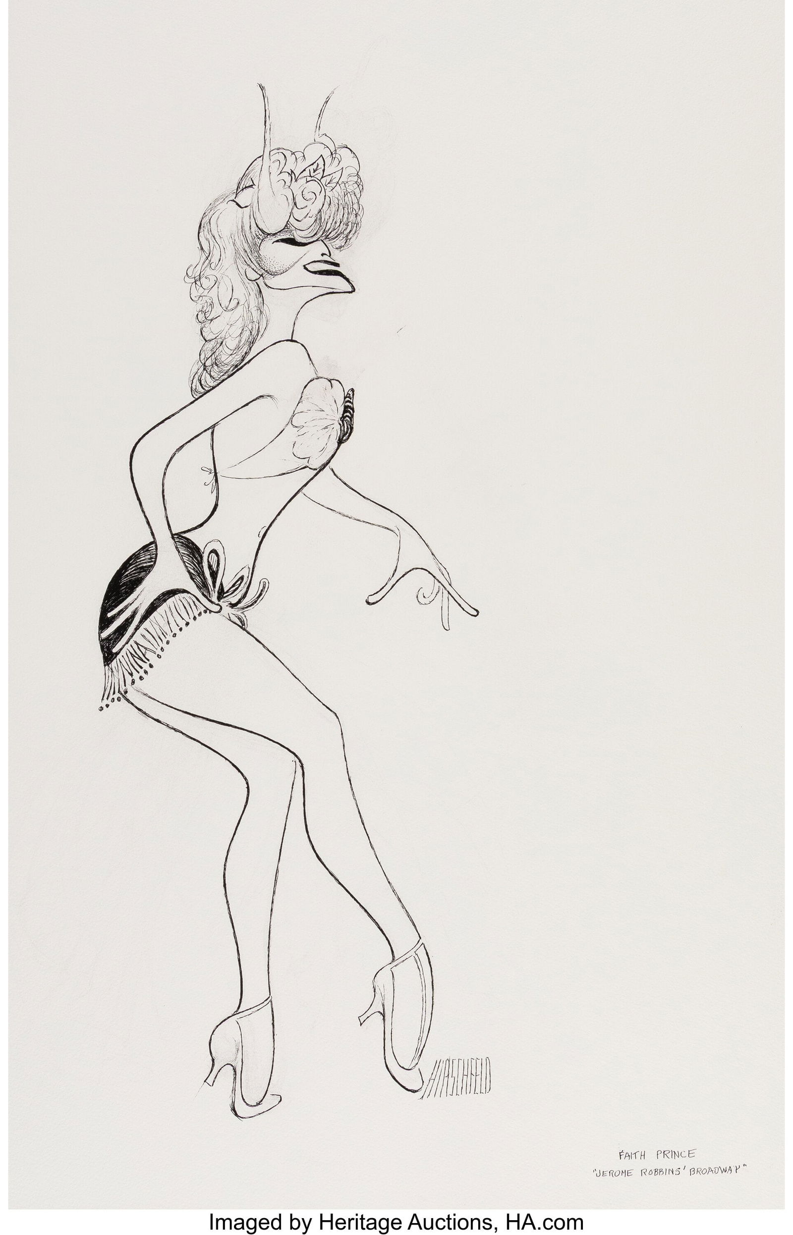 Al Hirschfeld (American, 1903-2003) Faith Prince: Al Hirschfeld (American, 1903-2003) Faith Prince (Jerome Robbins), The New York Times original cartoon, October 13, 1989 Ink on board 27 x 21 inches (6