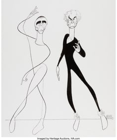 18012: Al Hirschfeld (American, 1903-2003) Paul Taylor
