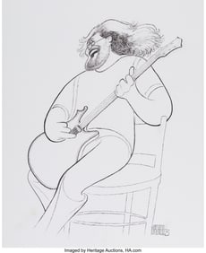 18014: Al Hirschfeld (American, 1903-2003) Jerry Garcia