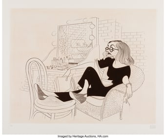 18017: Al Hirschfeld (American, 1903-2003) Tallulah Ban