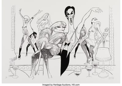 18033: Al Hirschfeld (American, 1903-2003) Cabaret at t
