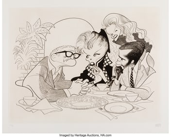 18038: Al Hirschfeld (American, 1903-2003) Guess Who's