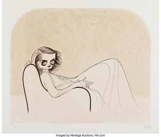 18043: Al Hirschfeld (American, 1903-2003) Bette Davis