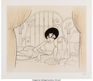 18044: Al Hirschfeld (American, 1903-2003) Elizabeth Ca