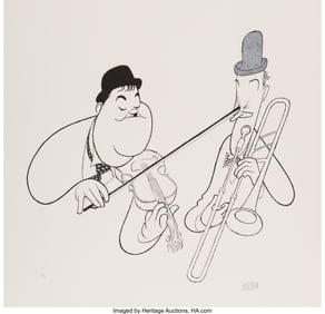 18051: Al Hirschfeld (American, 1903-2003) Laurel & Har