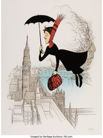 18052: Al Hirschfeld (American, 1903-2003) Mary Poppins