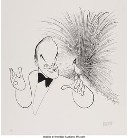 18065: Al Hirschfeld (American, 1903-2003) Bob Hope wit