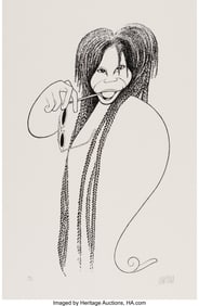 18069: Al Hirschfeld (American, 1903-2003) Whoopi Goldb