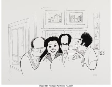 18079: Al Hirschfeld (American, 1903-2003) Seinfeld Fin