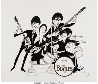 18087: Al Hirschfeld (American, 1903-2003) The Beatles